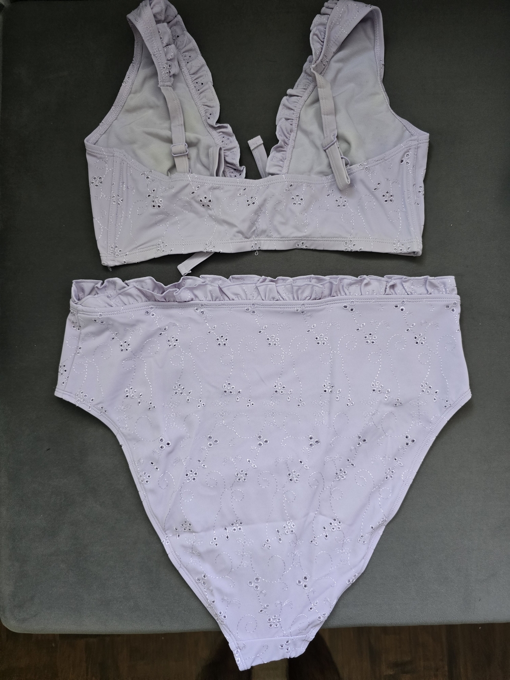 ASOS Light Lilac Ruffle Bikini Set - Picture 3 of 7